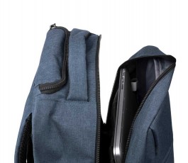 detalle superior de la mochila en trolley modelo A6047 color azul abierta