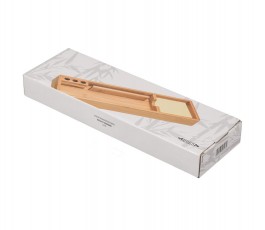 caja del organizador de escritorio de madera de bambu