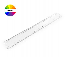 regla de plastico transparente de 30 cm y 12 pulgadas con sello DIGITAL