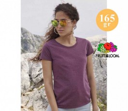 mujer con camiseta fruit of the loom de 165 gr