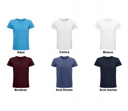 surtido de 6 colores de camiseta publicitaria de algodon organico