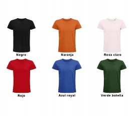 surtido de colores basicos de camiseta publicitaria de algodon organico