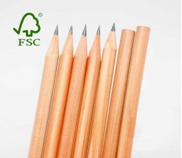 lapices premium de madera color natural para personalizar con logo