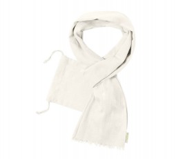 foulard con funda de algodon organico color natural en fondo blanco