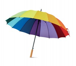 paraguas de 16 paneles con los colores del arcoiris