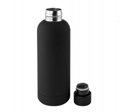 botella de acero inoxidable modelo ZG50636 de color negro abierta