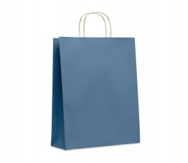 bolsa de papel publicitaria grande modelo BP009 color azul
