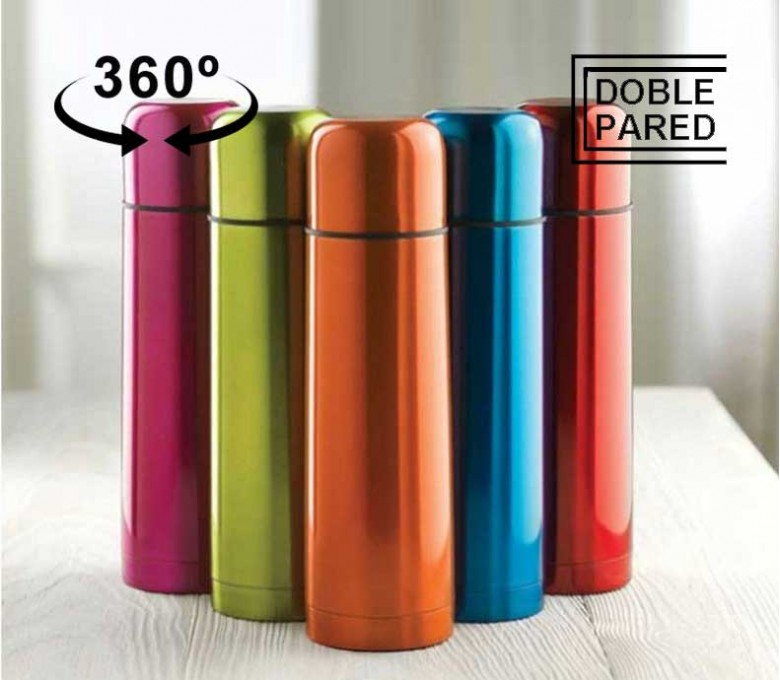 surtido de colores de varios termos modelo C8314 con sello doble pared y 360º