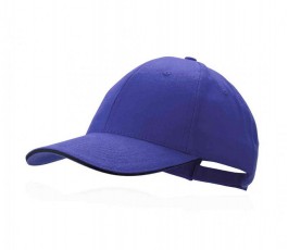 gorra de algodon de 6 paneles modelo A4675 color azul