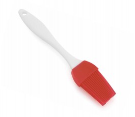 pincel de cocina modelo A4001 mango blanco y extremos color rojo