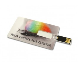 memoria USB en forma de tarjeta de credito personalizada a todo color