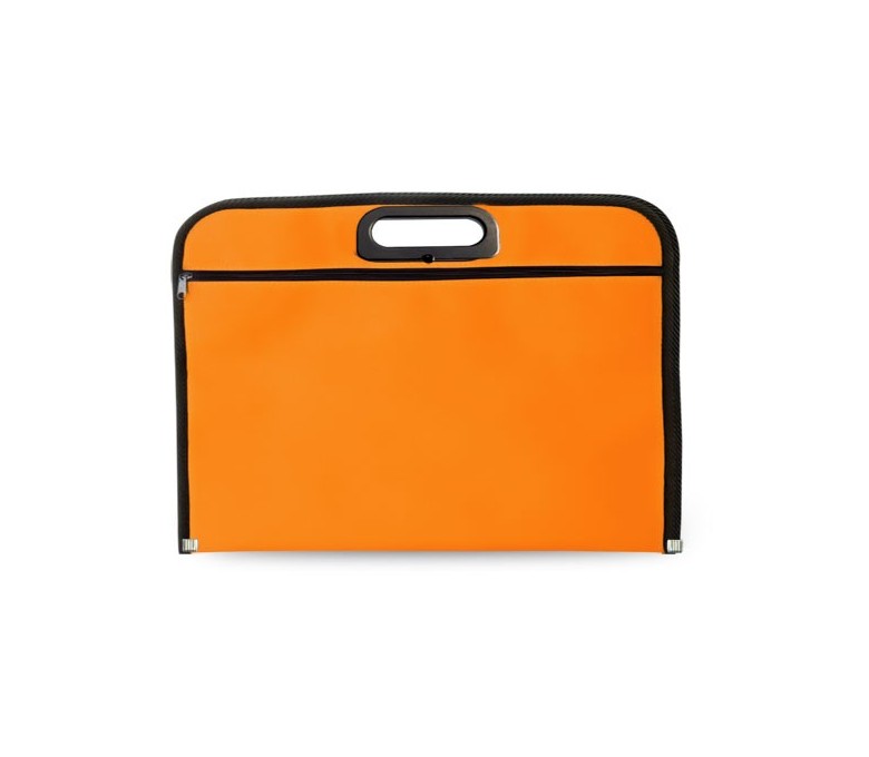 portadocumentos modelo A9751 do color naranja con ribetes de color negro