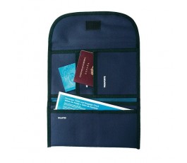 portadocumentos de viaje modelo A8946 color azul abierto con documentos