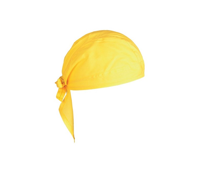 bandana talla adulto de color amarillo con cinta de ajuste