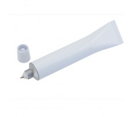 boligrafo en forma de tubo para dentifrico color blanco con tapon aparte