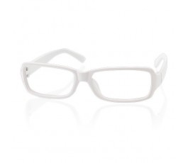 gafas sin cristales modelo A3609 con montura y varillas de color blanco