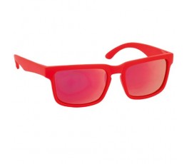 gafas de sol modelo C8652 con montura transparente y varillas color rojo
