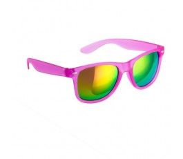 gafas de sol modelo A4581 con lentes espejadas y montura de color fucsia