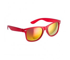 gafas de sol modelo A4581 con lentes espejadas y montura de color rojo
