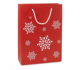 bolsa grande de color rojo con motivos de Navidad