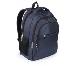 mochila para ordenador de 3 compartimentos color azul