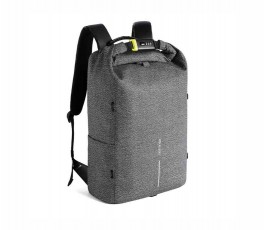 mochila para ordenador anti-robo e irrompible color gris