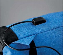 detalle de la mochila anti robo modelo C9600 color azul