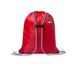 mochila de cuerdas y ajuste color rojo