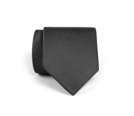 corbata de color negro enrollada